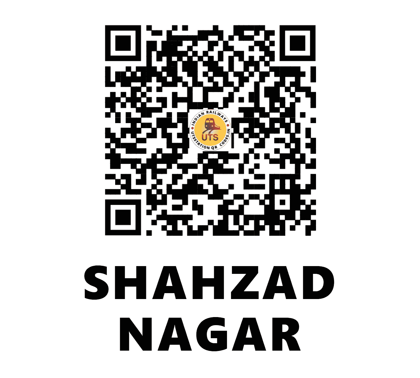 UTS QR Code for SHAHZAD NAGAR - SAR (NR - UTTAR PRADESH)